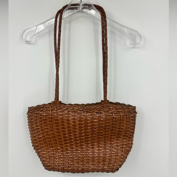 Ellepi Handbags - Ellepi Handmade Brown Woven Leather Women's Bag Basket Weave 15” Strap Shoulder